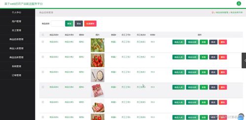基于web的農(nóng)產(chǎn)品配送服務(wù)平臺(tái) jsp java springmvc mysql mybatis